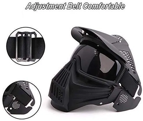 Máscara táctica de Airsoft, máscara Facial Completa con Gafas tácticas, Juego de Supervivencia de Halloween CS, Tiro, Caza, máscara de Juego de Roles
