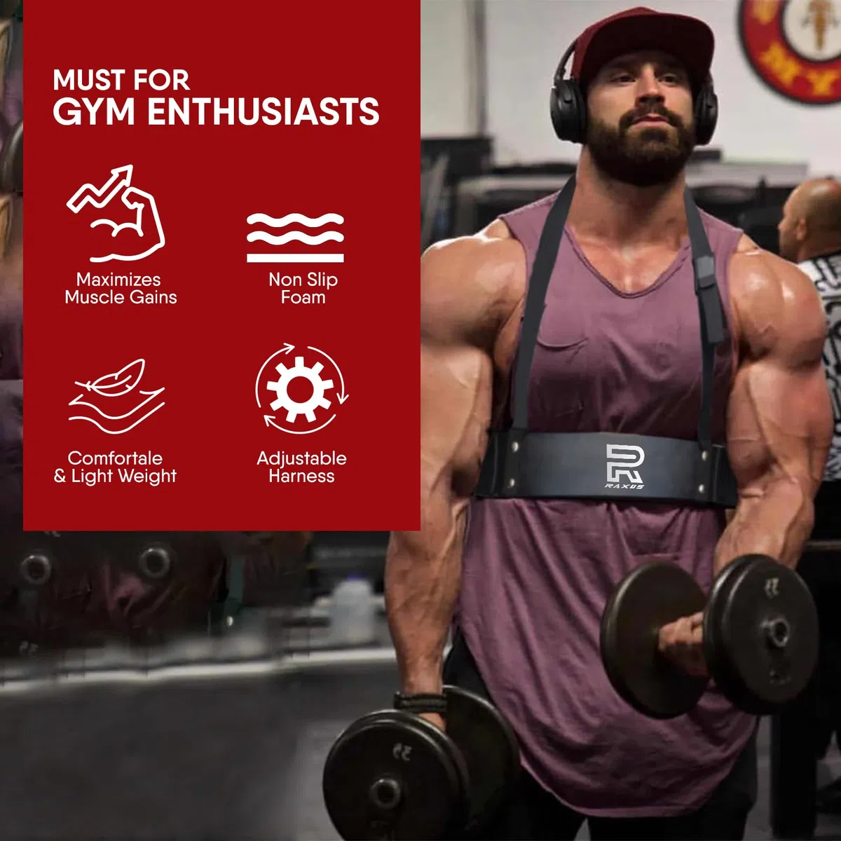 Arm Blaster, Bicep Blaster, Aislador de Brazo y Bíceps, Levantamiento de Pesas, Bicep Isolater Trainer, Accesorio para GimnasioArm Blaster, Bicep Blaster, Aislador de Brazo y Bíceps, Levantamiento de