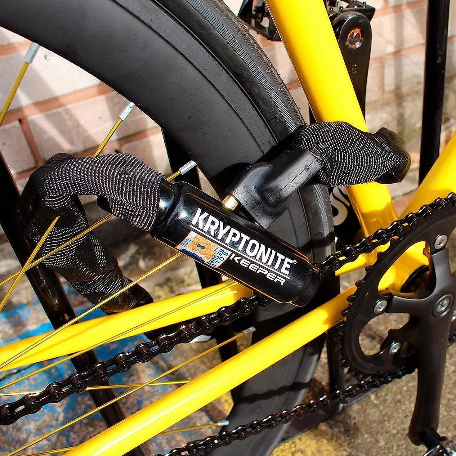 Kryptonite K004912 Acero Carbono Integrado Cerradura de Cadena, 85cm x 5mm