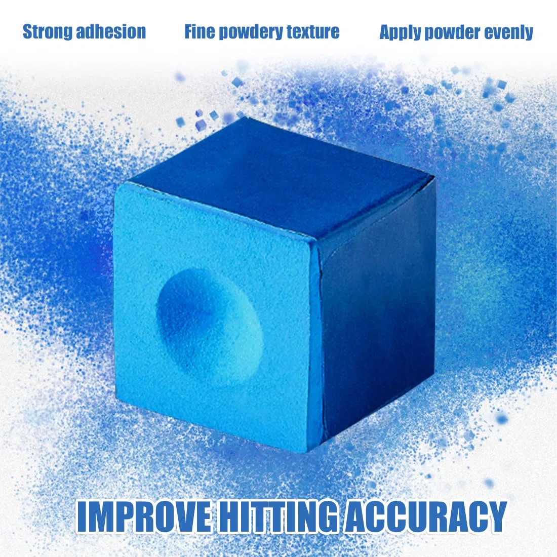 8 piezas tizas de billar profesional,accesorios para mesa de billar,billar tiza,tacas de billar (azul)