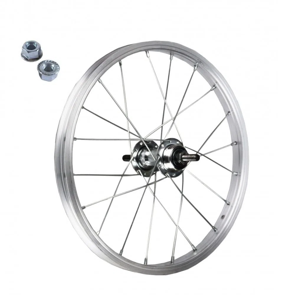 Rueda llanta delantera 16" bicicleta niño/A 16 x 1,75 de aluminio buje de acero cierre con tuerca