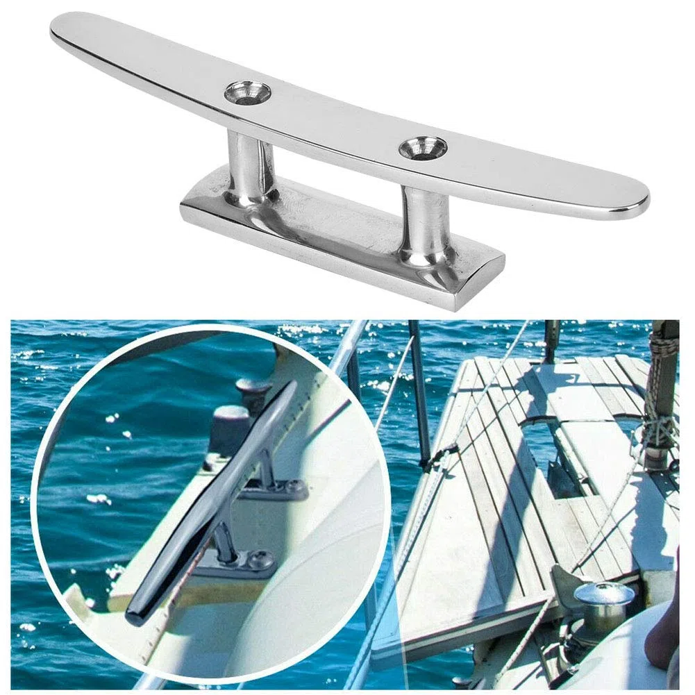 Cornamusa para Barco, Base Abierta Marina, Cornamusa de Base de Acero Inoxidable, Accesorio para Barco Pulido con Espejo, Cornamusa de Base, Accesorios de Base de Cuerda Marina