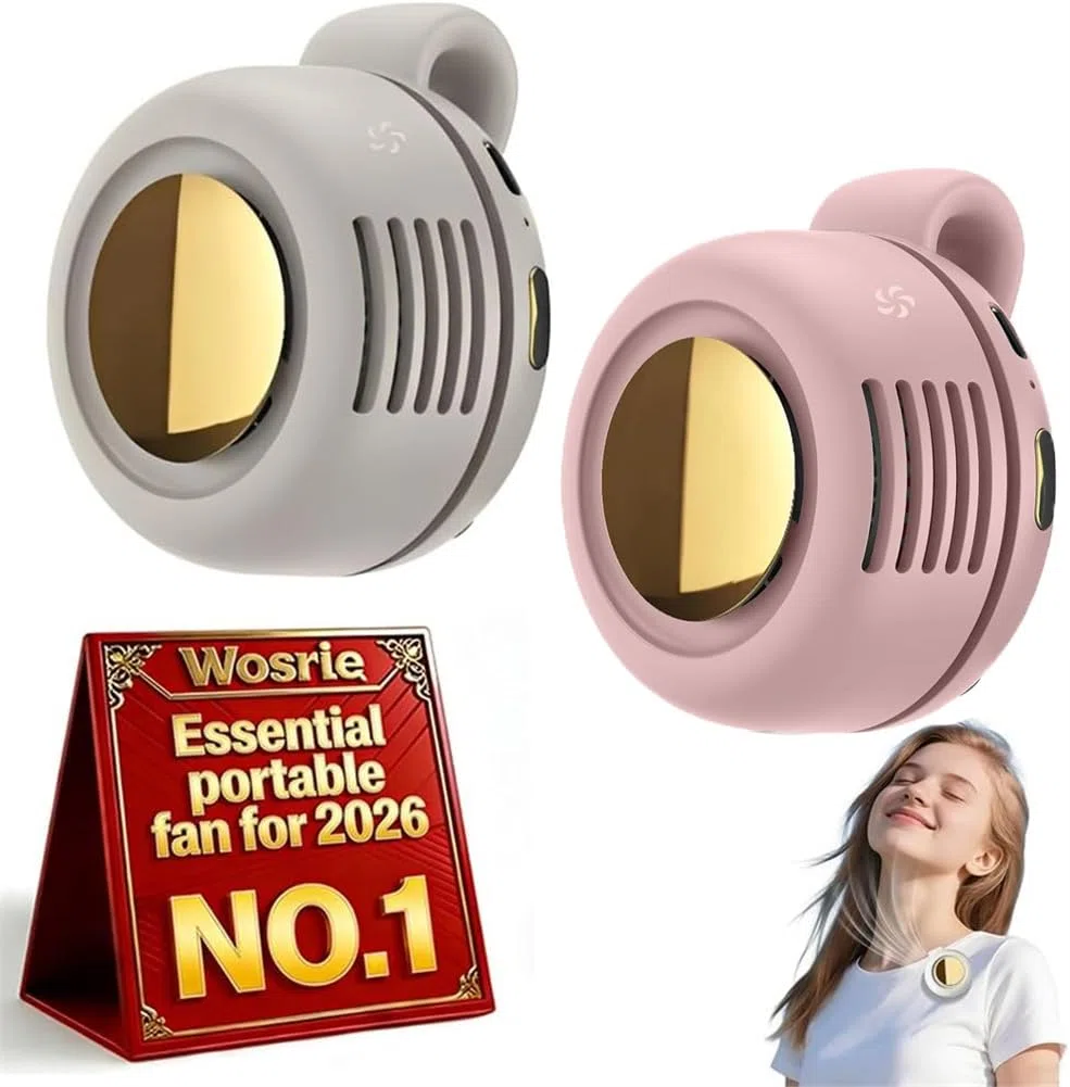 Ventilador eléctrico mini silencioso portátil, nuevo ventilador mini sin aspas 2026 con clip, pequeño ventilador con clip para camisa y cintura, 3 velocidades ajustables para exteriores, viajes y