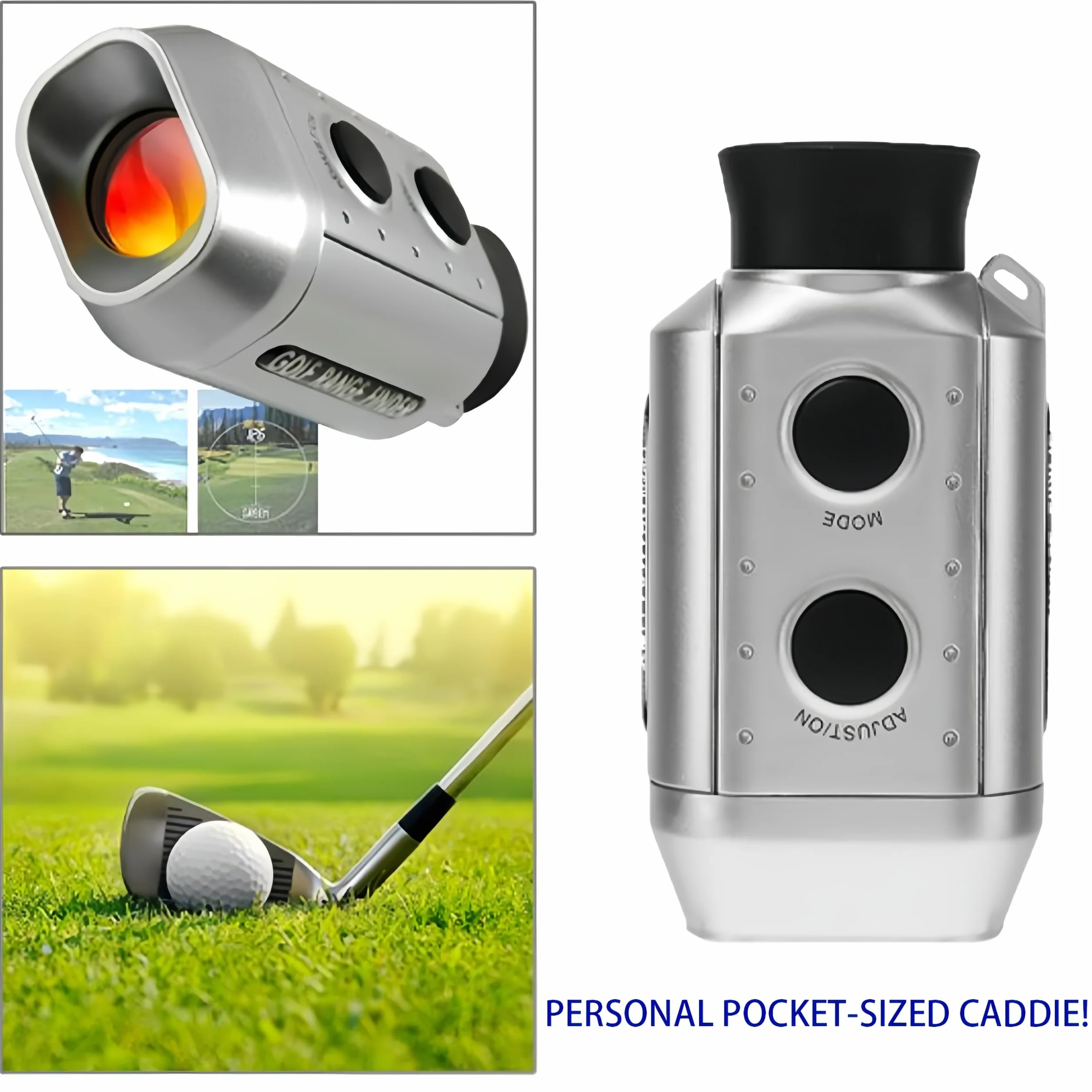 Flintronic Telémetro de Golf con Pendiente, 930 Yardas, 7 Aumentos, Telemetro Caza Profesional con Vibración de Bloqueo de Asta de Bandera, para Caza/Golf, con Batería y Bolsa Protectora