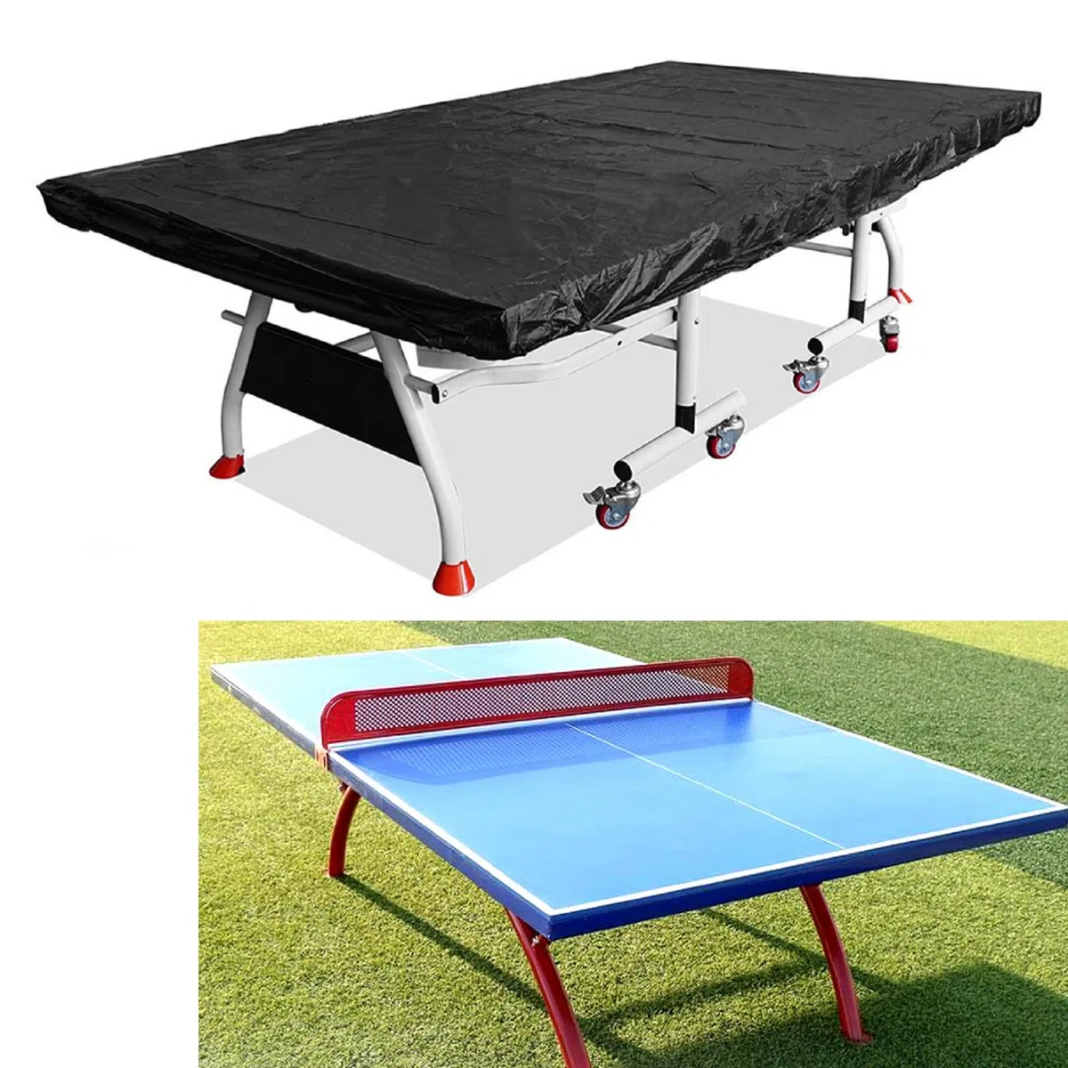 Funda de mesa de ping pong, mantel de tenis de mesa al aire libre, funda protectora de tela para tenis de mesa, funda impermeable para mesa de ping pong, accesorios de jardín