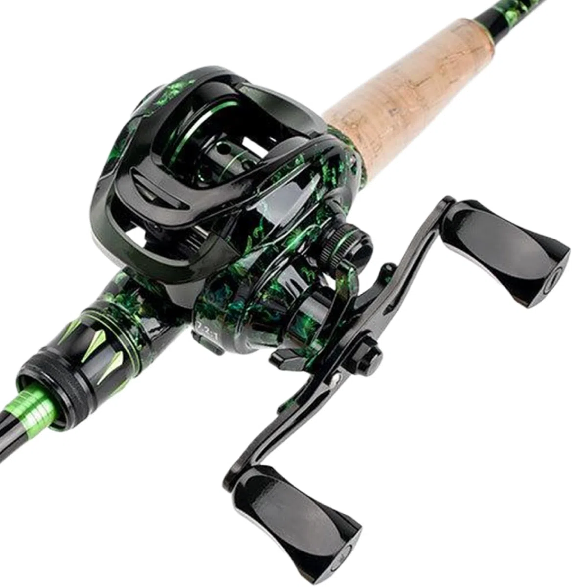Carretes de Pesca Baitcasting, relación de Engranaje 7.2:1 Carrete de Pesca Baitcasting con rodamientos de Bolas 4+1Bb, antioxidantes y livianos para Agua Dulce Salada