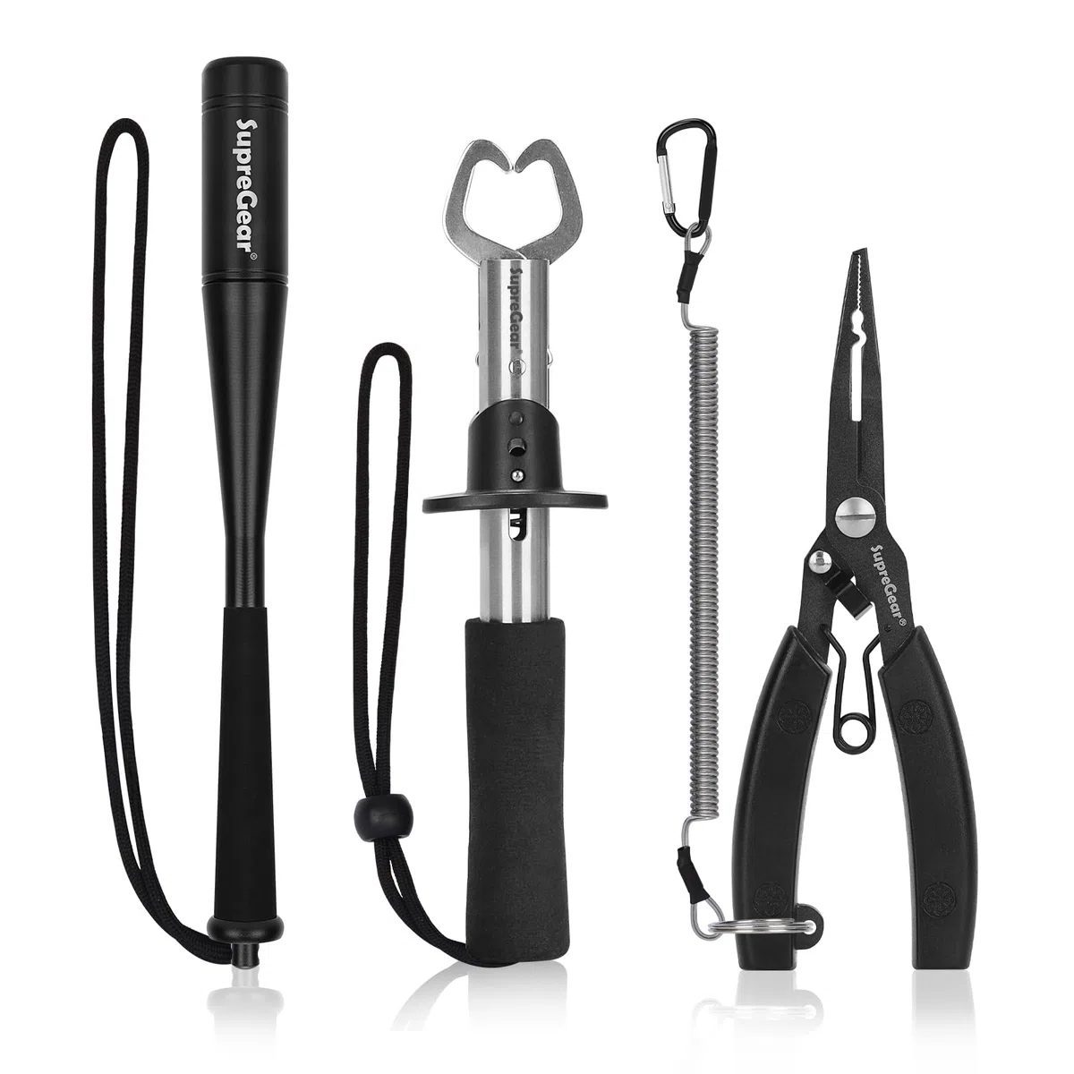 supregear Kit de Herramientas de Pesca, Alicates de Pesca con Funda/Cuerda, Pinza para Labios de Pescado, Martillo De Pesca, Equipo de Pesca en Agua Salada, Regalos para Hombres