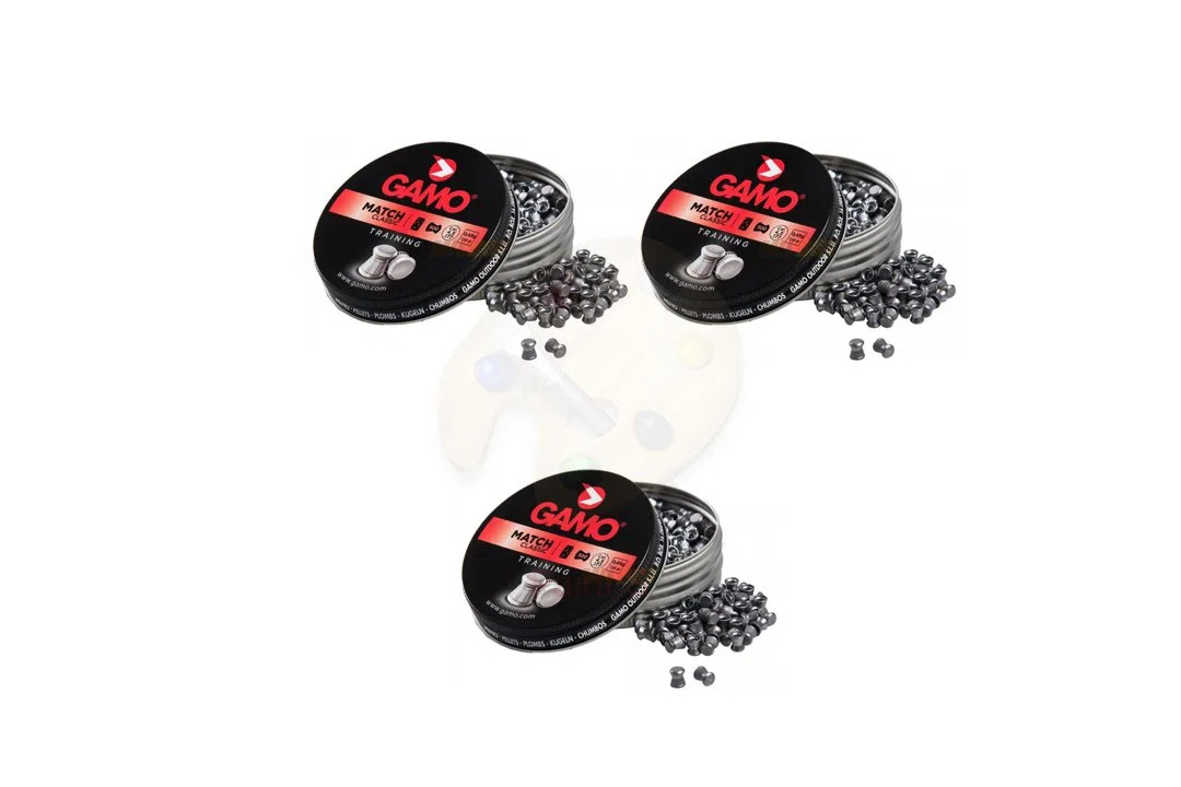Pack 3 latas de 500 perdigones gamo Match Classic (diabolo) 4,5mm