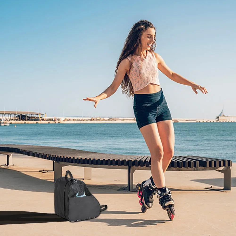 Mochila para Patines,Mochila Patines Linea de Tela Oxford Bolsa Patines para Guardar Patines Transpirable Bolsa de Patinaje sobre Hielo Patines Roller Bolsa Patines para Mujeres Hombres