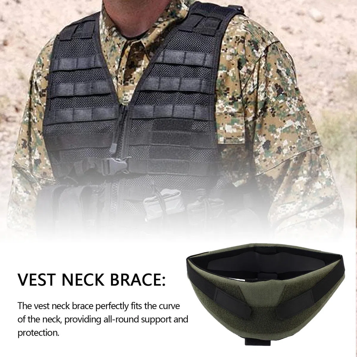 Protector De Cuello Táctico - Almohadillas De Protección Para El Cuello Para Equipo Táctico, Almohadillas De Protección Para El Cuello | Chaleco Táctico, Protectores De Cuello Engrosados, Protección P