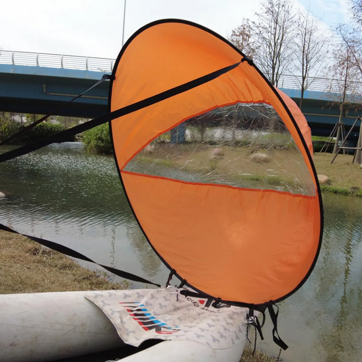 Vela de Tabla de remo, Vela de Viento para Kayak - Velas de Kayak con ventana Transparente, Accesorios de Kayak,Paleta portátil de Viento Kayak de Tabla de paleta para el Yate de Barco