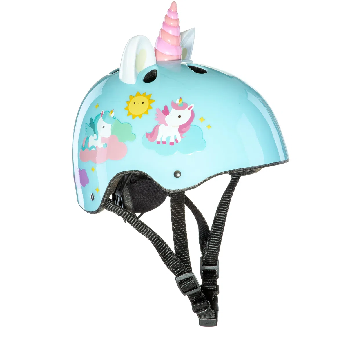 MOLTO - Casco Infantil con Diseño de Unicornio y Dinosaurio, Cuernos 3D, Casco Ajustable, Ligero y Cómodo, Ideal para Bicicleta, Patinete, Scooter y Monopatín, + 3 Años