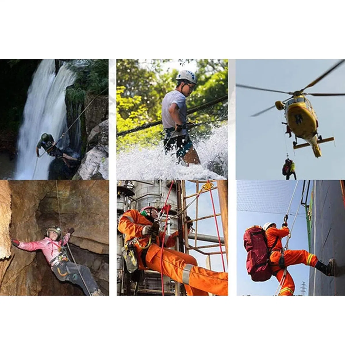 Seguridad con cuerdas – rescate en montaña | Abrazadera de cuerda de aluminio - dispositivo anticaídas que se puede abrir para escalada, protección contra caídas, cuidado de árboles, trabajos en altur