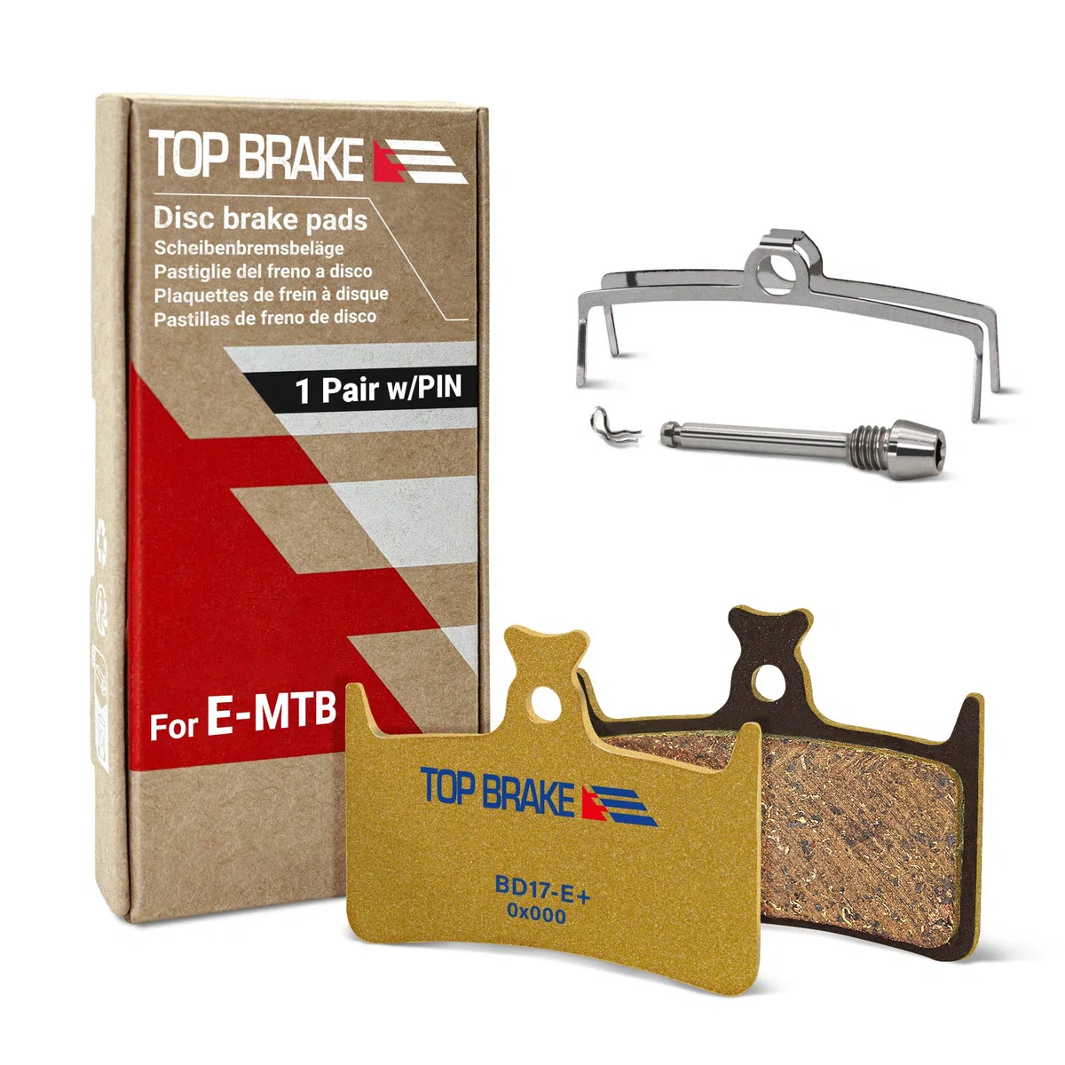 TOP BRAKE Pastillas de Freno de Disco compatibles con Hope Tech E4, M4, RX4+, RX4 SH, Stealth Race EVO E4 | MTB eMTB Downhill Trail Cycling Cross Country(XC) | 2026 iF Design Award