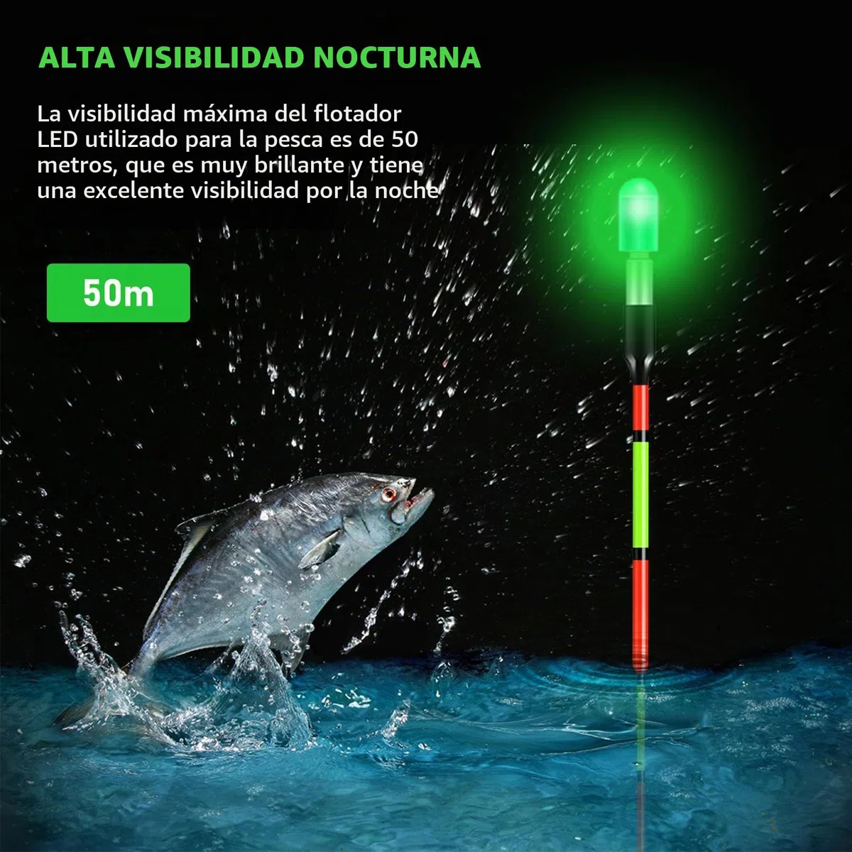 8 unidades de luces LED para pesca nocturna, luces de punta de caña de pescar LED, poses de pesca, cargadores de pesca nocturnos, poses de pesca nocturna, flotadores de pesca nocturnos, para lago, río