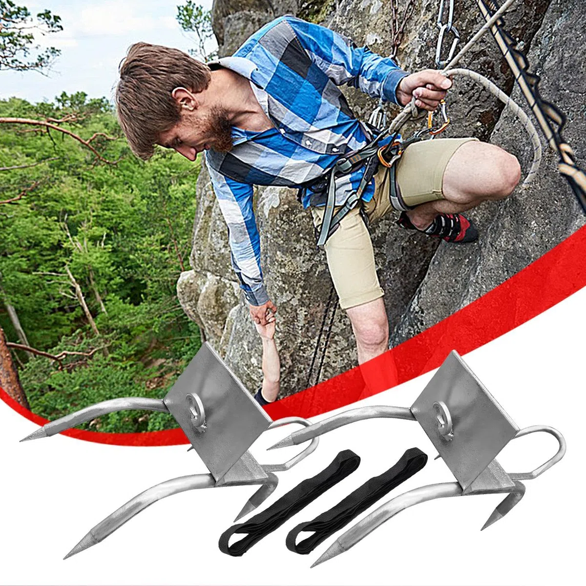 Garas de trepador de árboles, Zapatos de trepadora - Equipo portátil de Garra Gato | Pedal de la Rejilla de Seguridad Anti-Slip, Equipo de Zapatos con Polos, Equipo multipropósito para