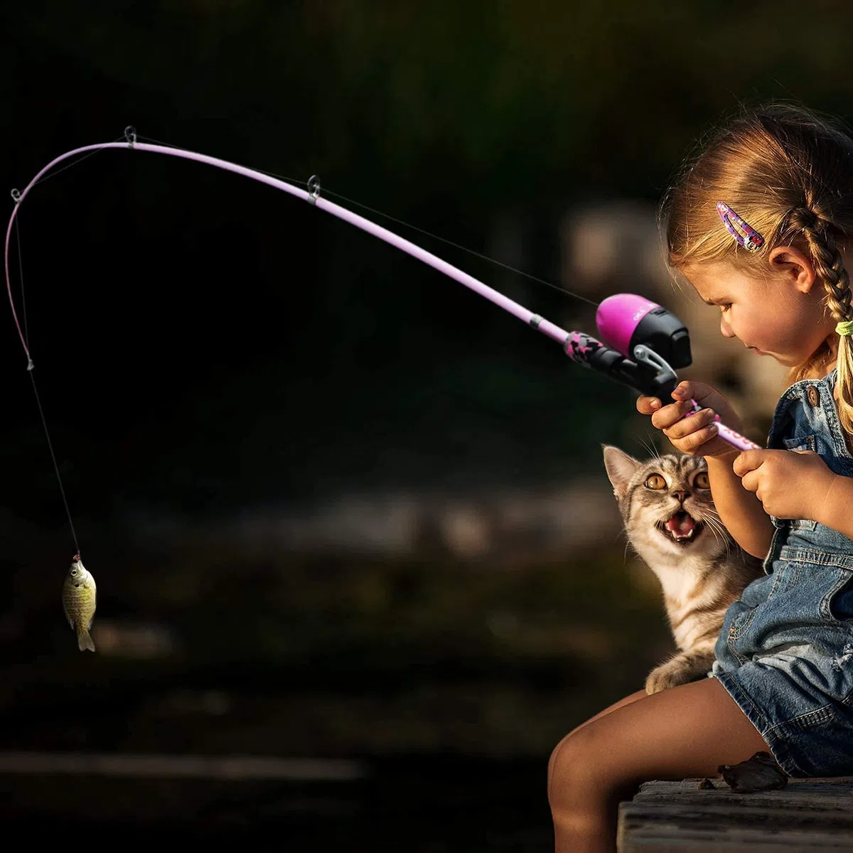 Sougayilang Kids Fishing Rods,Portable Telescopic Fishing Rod and Reel Combo, with Fishing Line Lures Spincast Fishing Tackle Bag for Youth, Girls and Boys Traveling Kid Fishing Pole