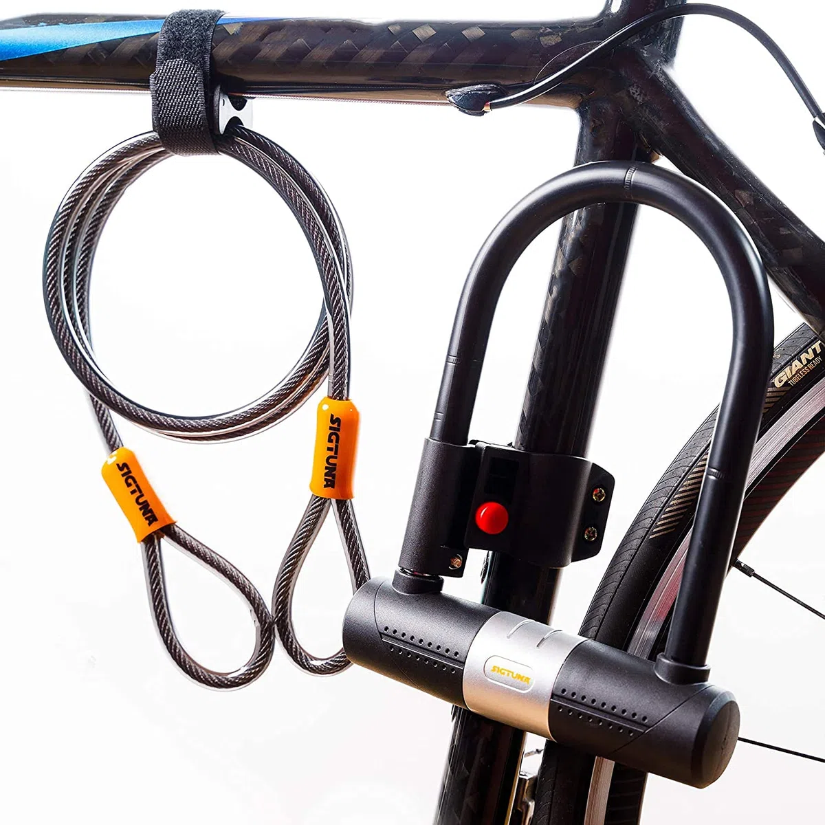 SIGTUNA Candado Bicicleta, con Soporte para Bicicletas Carretera, Bicicletas Eléctricas, Bicicletas Montaña