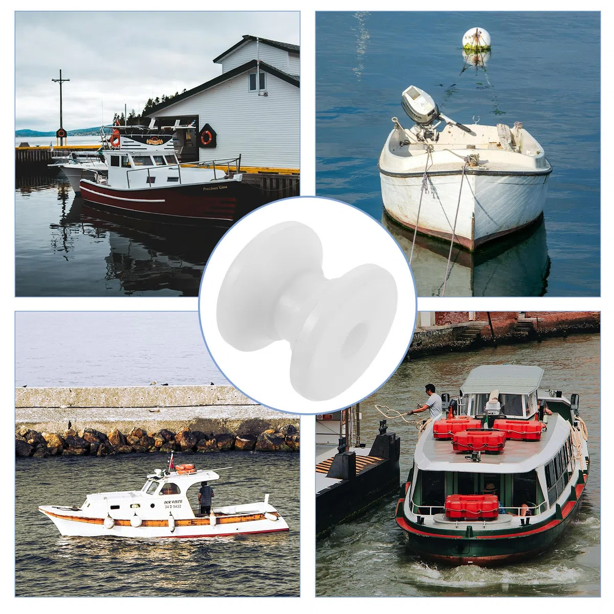 Rodillo de Nailon para Ancla de Barco Rueda Resistente para Eje de Accesorios para Rodillos Portátiles y Uso en