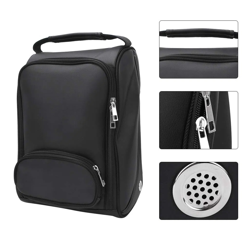 Bolsa de Viaje para Zapatos de Golf, con Cremallera y ventilación, para Mujeres y Hombres, Acolchada, portátil