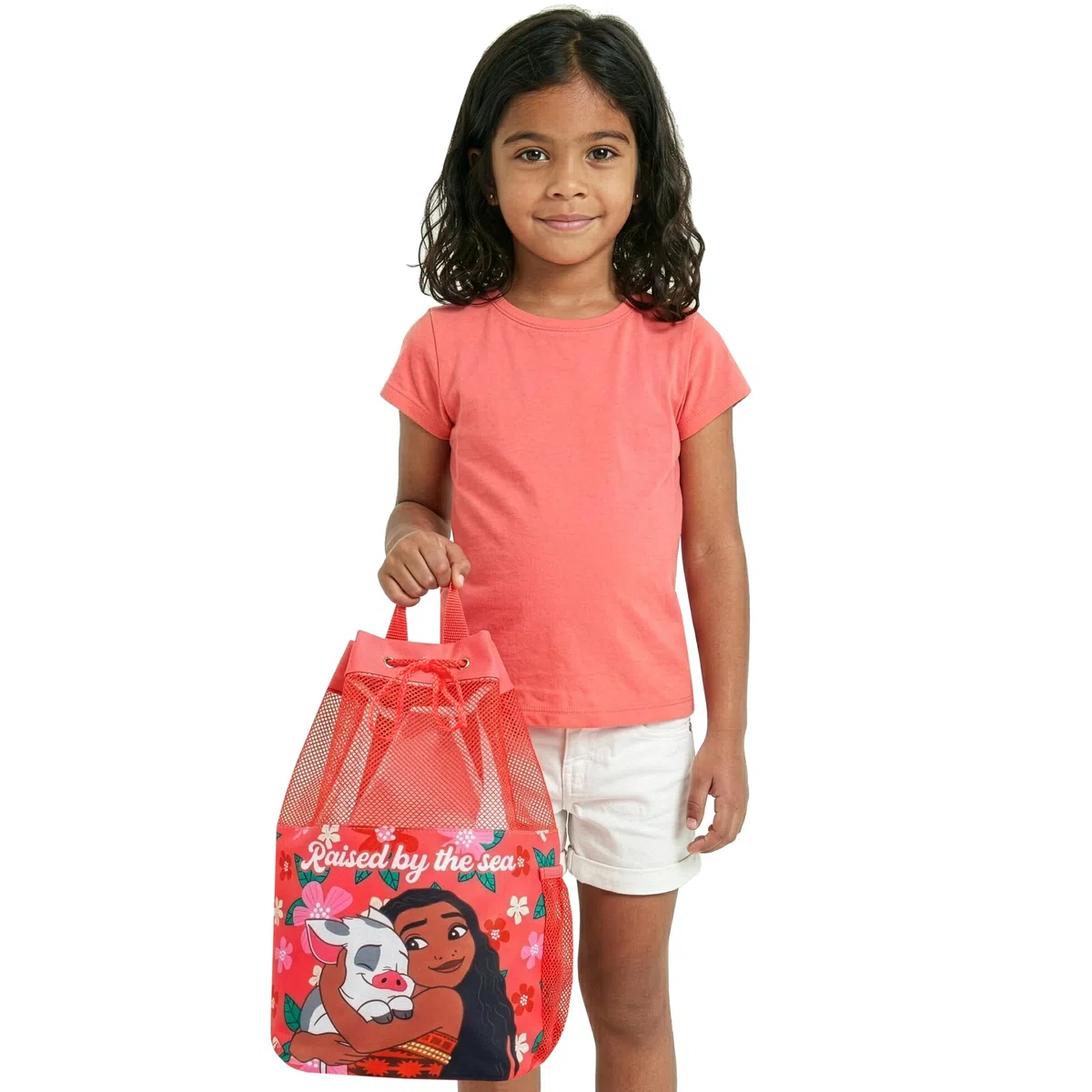 Disney Mochila, mochila de natación Moana, bolsa de natación con cordón, bolsas de playa para niñas, talla única
