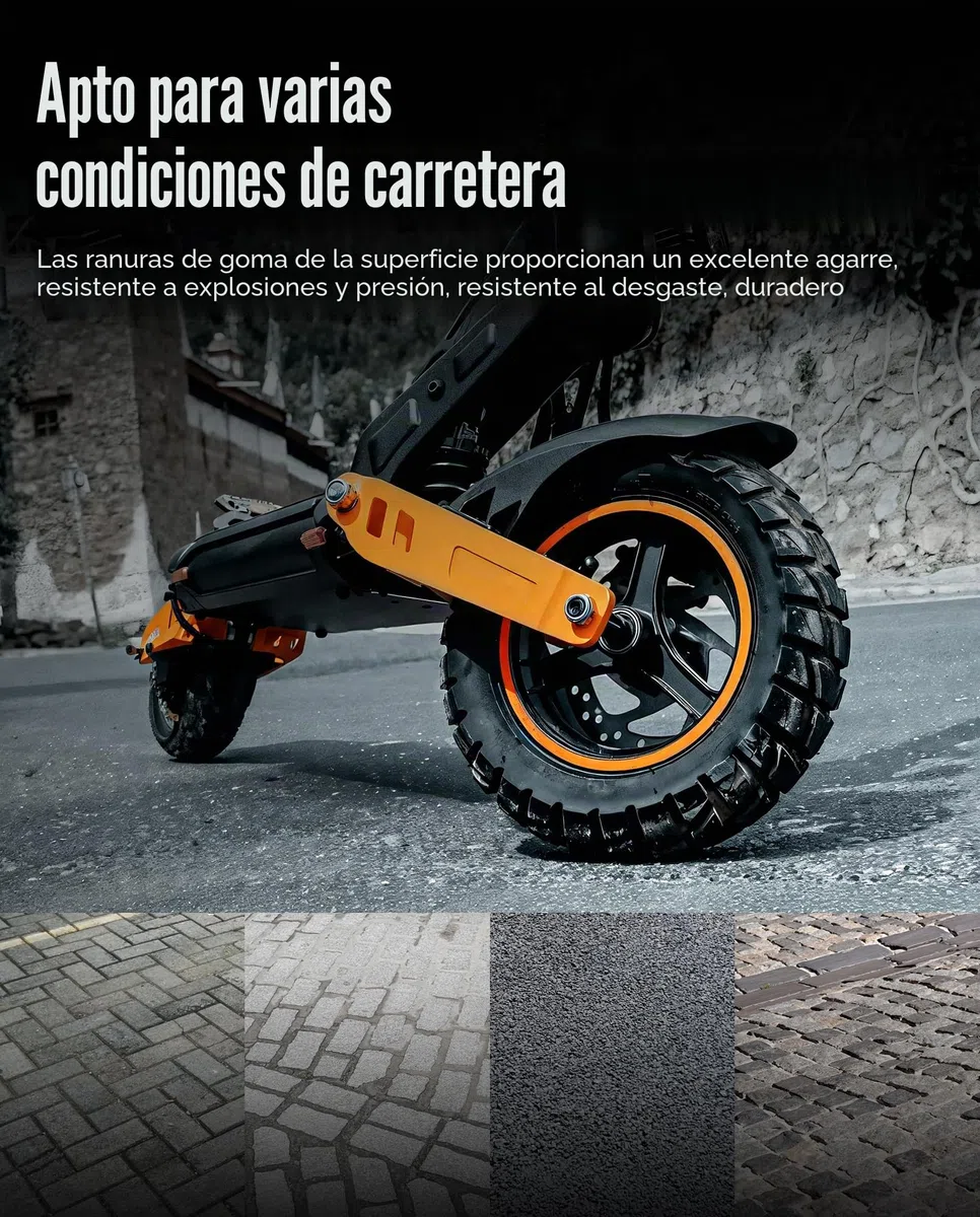 Neumáticos Ruedas Delanteras y Traseras Compatible con KuKirin G2 Max G2 Master KickScooter 255x80 Vacío Exterior Neumático 10 Pulgadas Antideslizante Accesorios Originales