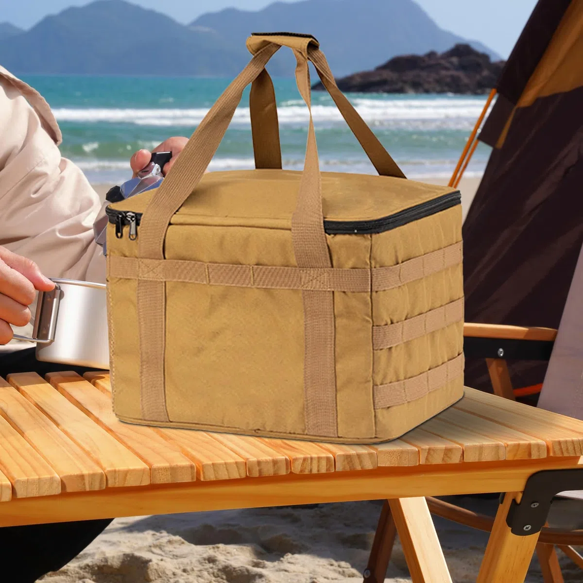 Bolsa de Camping,Bolsa de Transporte - Cubo de 20L Ergonómico Impermeable Organizador de Almacenamiento para Viaje, Senderismo, Bote, Kayak y Residencia Universitaria