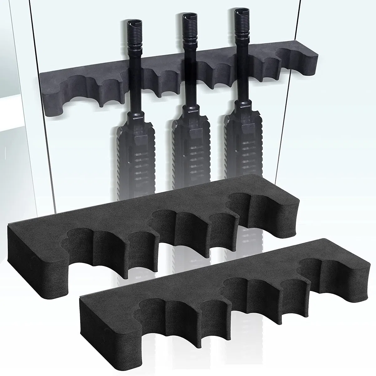 BOOSTEADY Estantería de Armas Se USA para Almacenar Armas Accesorios de Seguridad de Escopeta y Rifle con Magnet Fuerte Tira Magnética Regalo de Hunter
