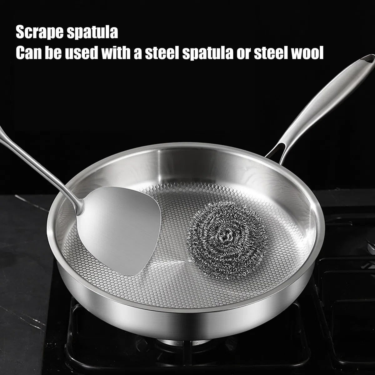 Sartén - Sartén Antiadherente Titanio - Utensilios De Cocina Con Tapa Para Placa De Inducción Hogar Cocina Acampada Restaurante
