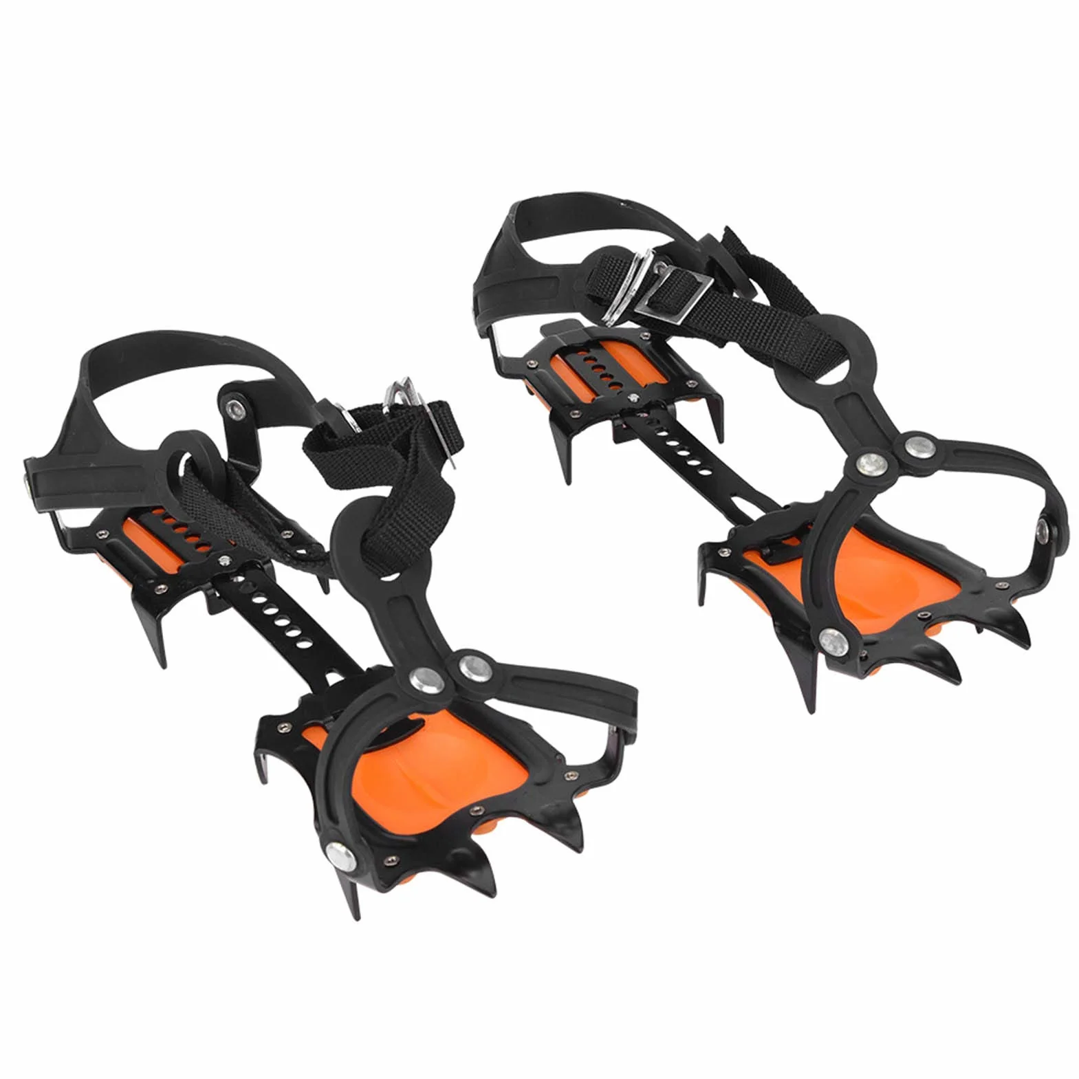 Crampones para Escalar en Hielo, Deportes al Aire Libre portátiles 10 Crampones dentados para Nieve, Pinza de Hielo Antideslizante