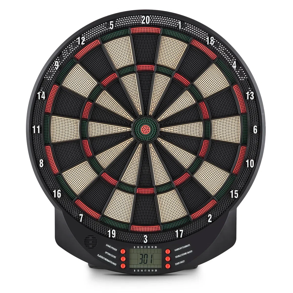 Oneconcept Dartomat - Tablero de Dardos electronico con Indicador LED, Diana Electrónica, Tablero de Dardos, 26 Juegos Disponibles, hasta 8 Jugadores, Accesorios Montaje Incluido, Negro