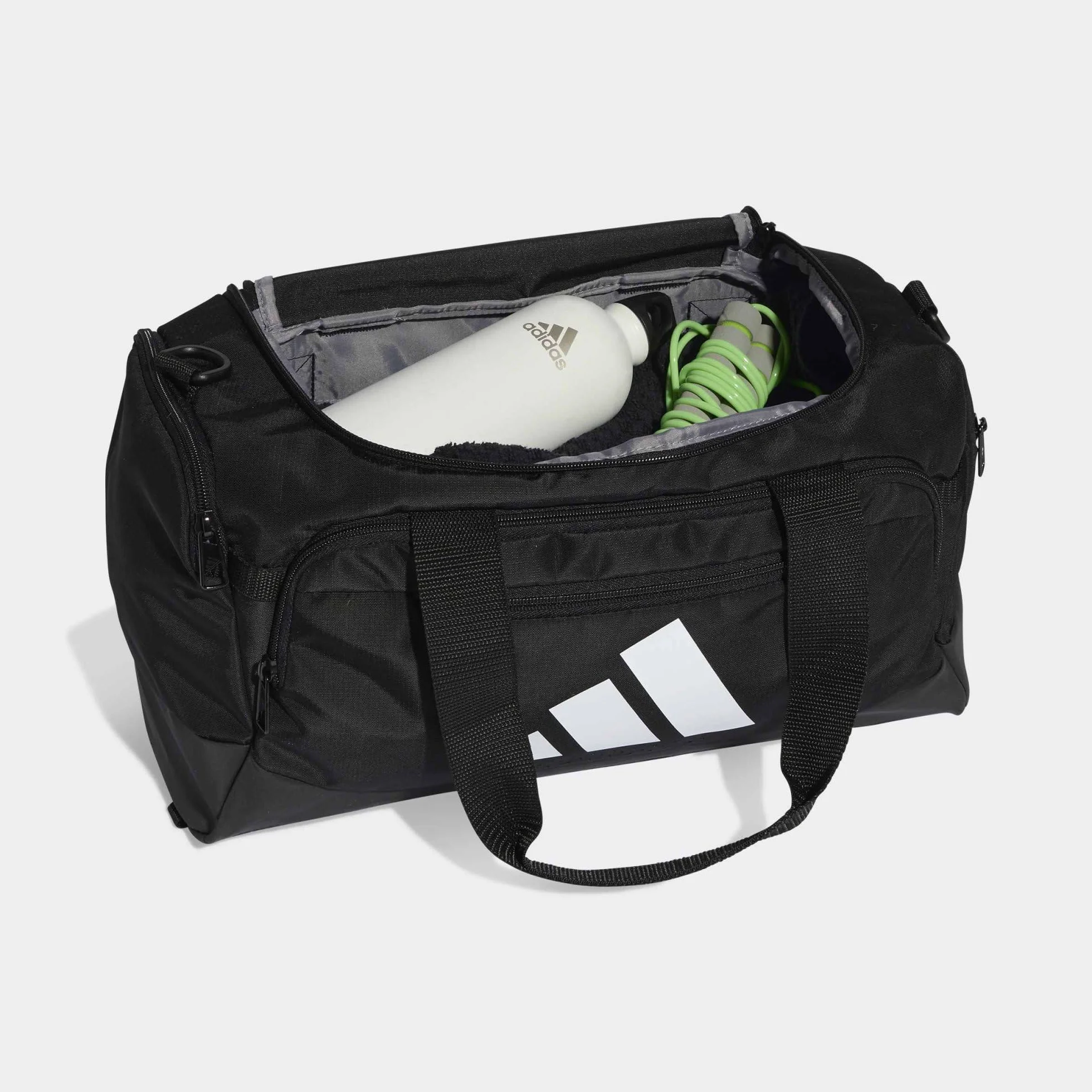 adidas Unisex Adulto Training Defender Duffle Bag Xsmall Duffel Bag, Black/White, One Size