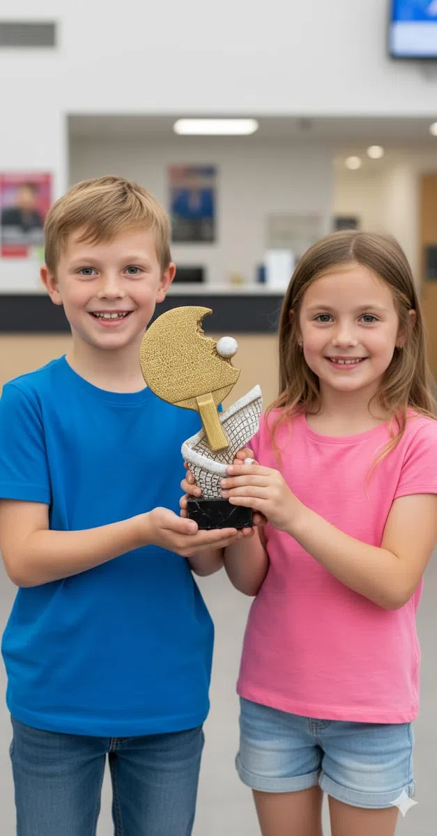 Trofeo de Tenis de Mesa GRABADO Premio de Ping Pong de 24cm de altura