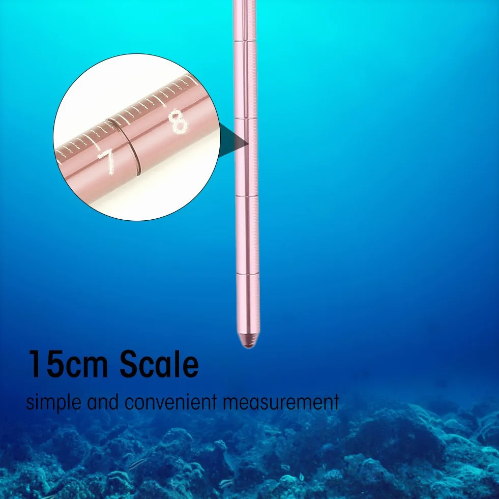 Keep Diving Vara de Buceo de aleación de Aluminio con Puntero y cordón de paracaídas - Resistente, 34 cm de Longitud, para buceadores - Atractivo diseño en Rosa