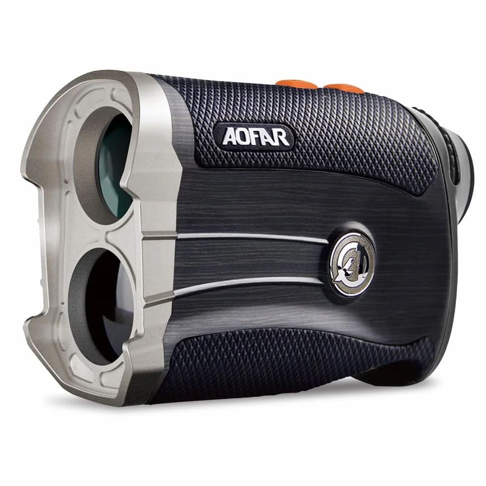 AOFAR Telemetro Golf y Caza, GX-2S Pro Telémetro Laser Ajustable Modo Dual, 1000Y con Pendiente On/Off, Bloqueo de Bandera y Vibración, Distancia Angular y Horizontal, Empaquetado para Regalo