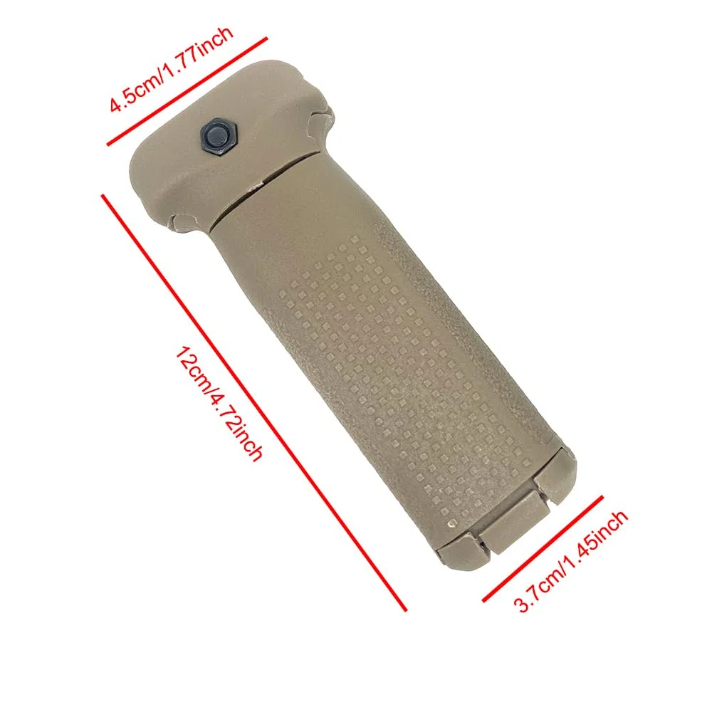 Empuñadura Frontal para Riel Táctico; Empuñadura Vertical Frontal de Nylon PTS-EPF; Empuñadura Frontal de Nylon para Sistema de Riel Picatinny de 20 mm