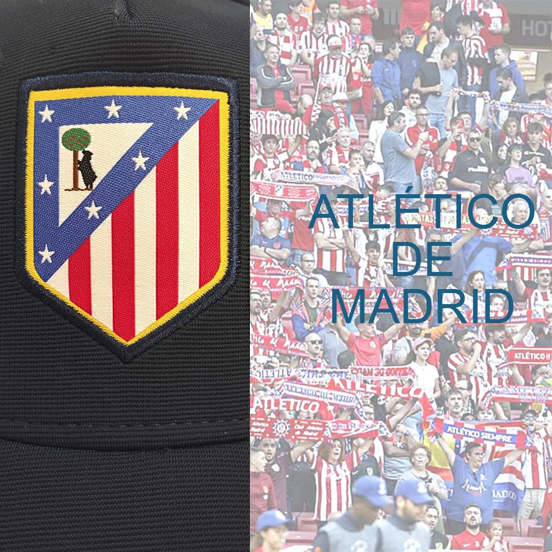 Gorra, Bandera Gorro Bufanda Oficiales de Equipos de Fútbol, Equipación Oficial Fútbol, Regalo de Equipo de Equipación (FR/ES, Letras, Talla única, Gorro, ATMadrid)