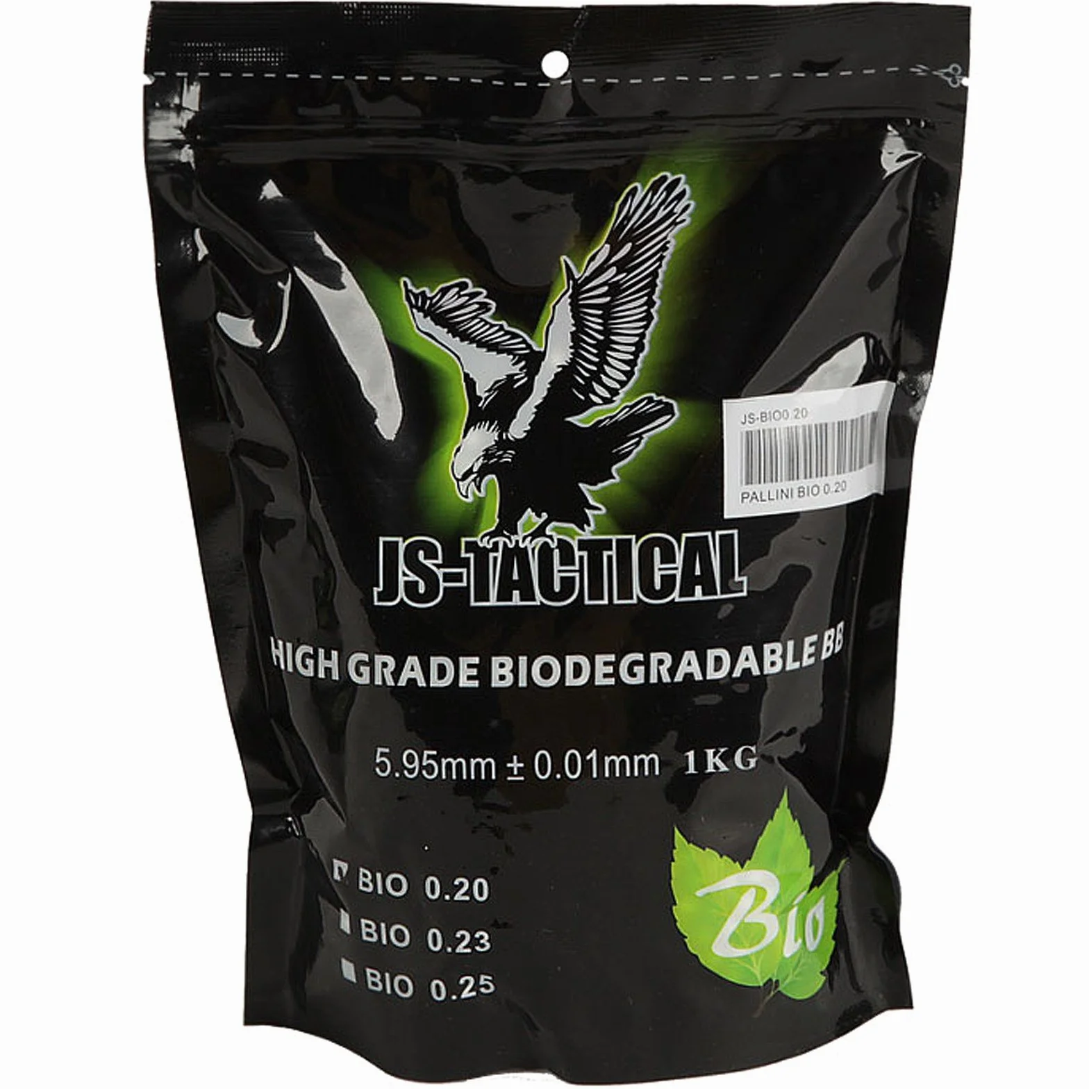 5000 Bolsa Bio Bola de Airsoft biodegradables 6 mm 0,20 Gramos JS-táctico
