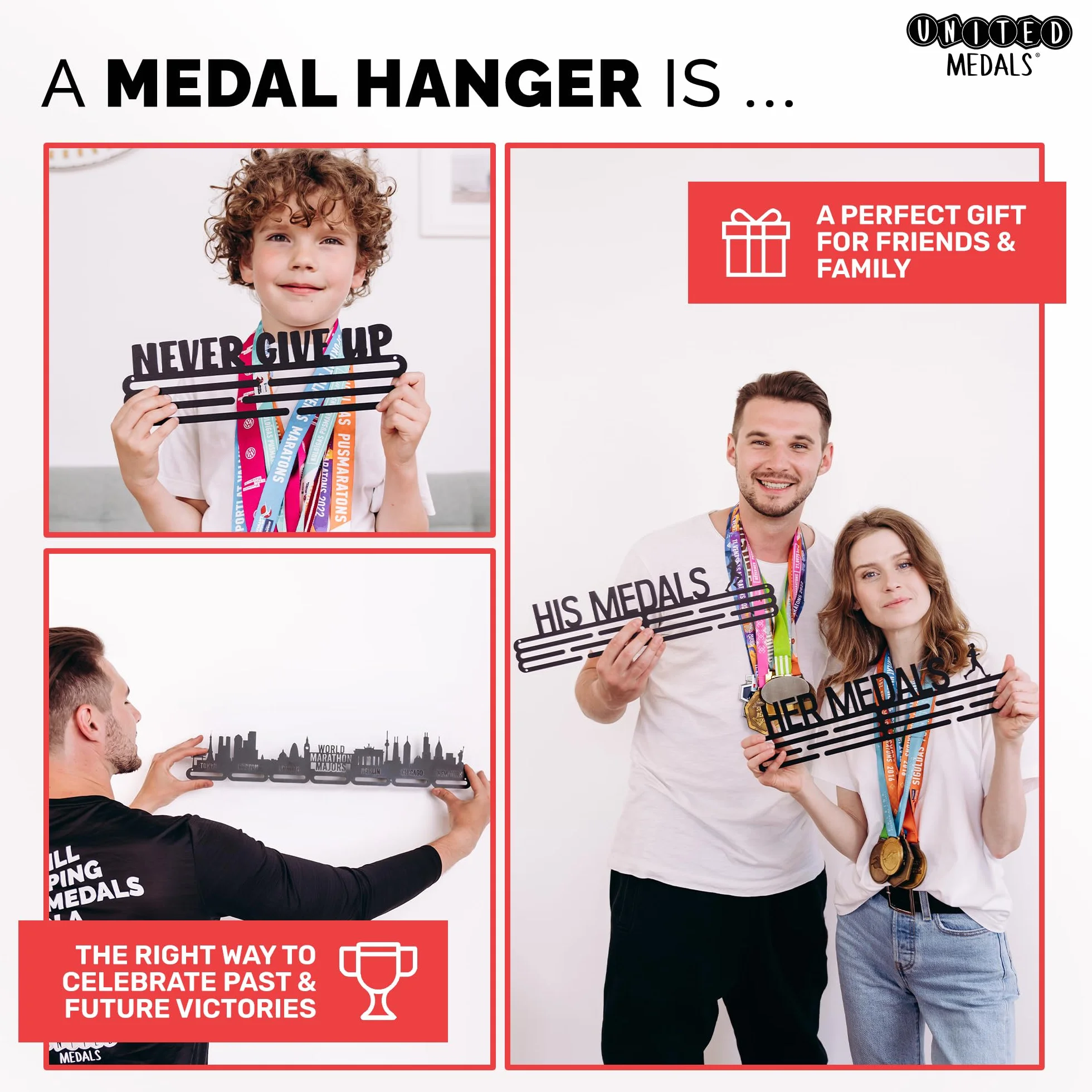 Colgador de medallas – Soporte de acero inoxidable