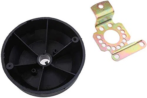 N/W Kit de bisel para volante de barco negro, montaje de 90 grados, apto para sistema de timón giratorio fuera de borda marino