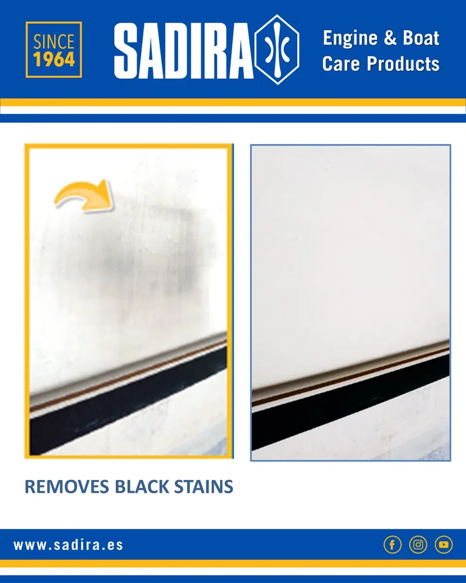 Sadira | ProShip Limpiador Desengrasante 1L Spray. Multiusos para Barco. Elimina Manchas de Aceite, Grasa y carbonilla. Apto en Todas Las Superficies: Fibra, neumáticas, Madera y Aluminio