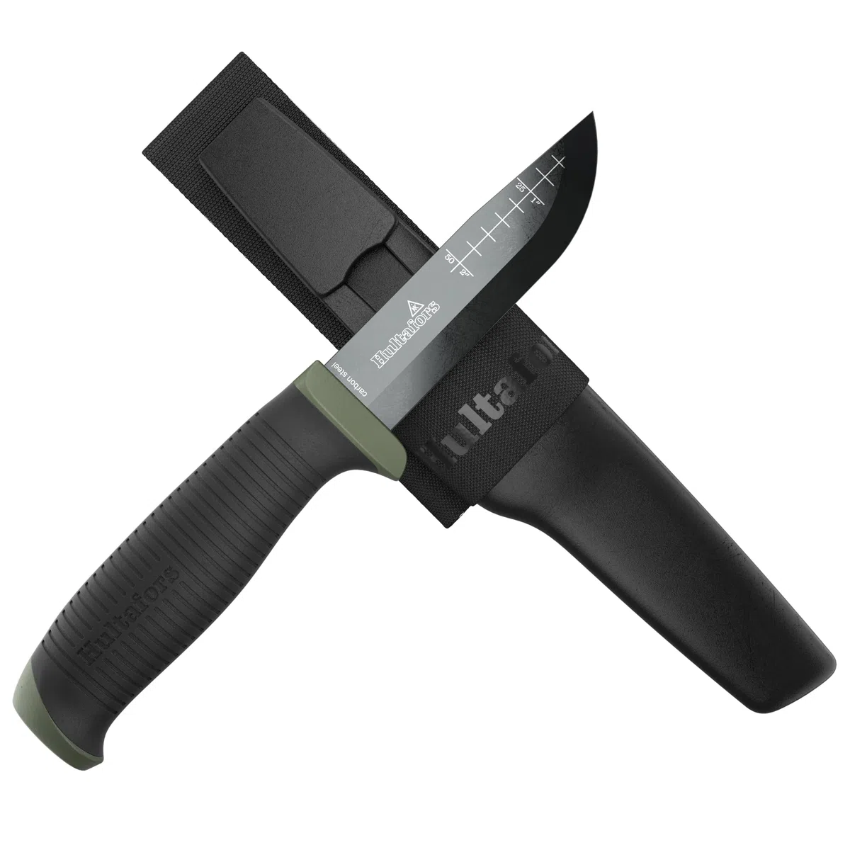 Hultafors Cuchillo de bushcraft OK4 I I Cuchillo resistente para actividades al aire libre con funda para el cinturón I Fabricado en acero japonés inoxidable con mango antideslizante I 380270