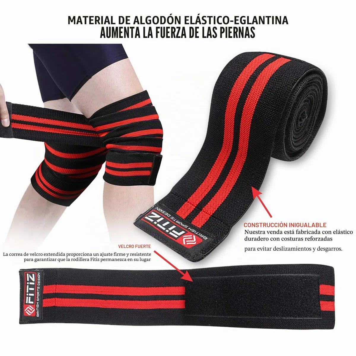 Rodilleras elásticas para levantamiento de pesas, soporte de rodilla para sentadillas, bandas para crossfit, gimnasio, dolor, WOD, entrenamiento cruzado, levantamiento de potencia,