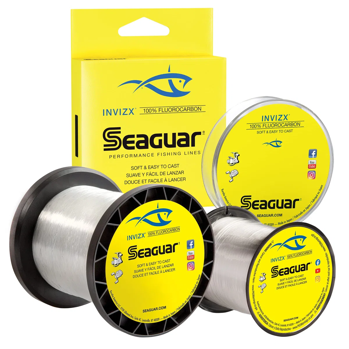 Seaguar Línea de Pesca de fluorocarbono Invizx 200 Yardas