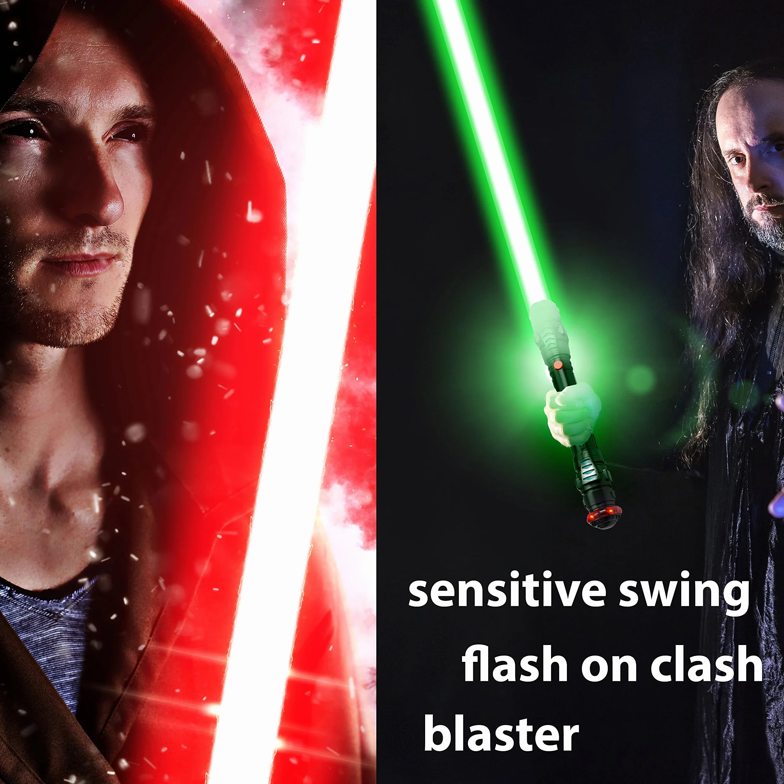 GOODS+GADGETS Espada láser Lightsaber Espada láser de 108 cm con luz, Sonido y vibración. (Rojo)