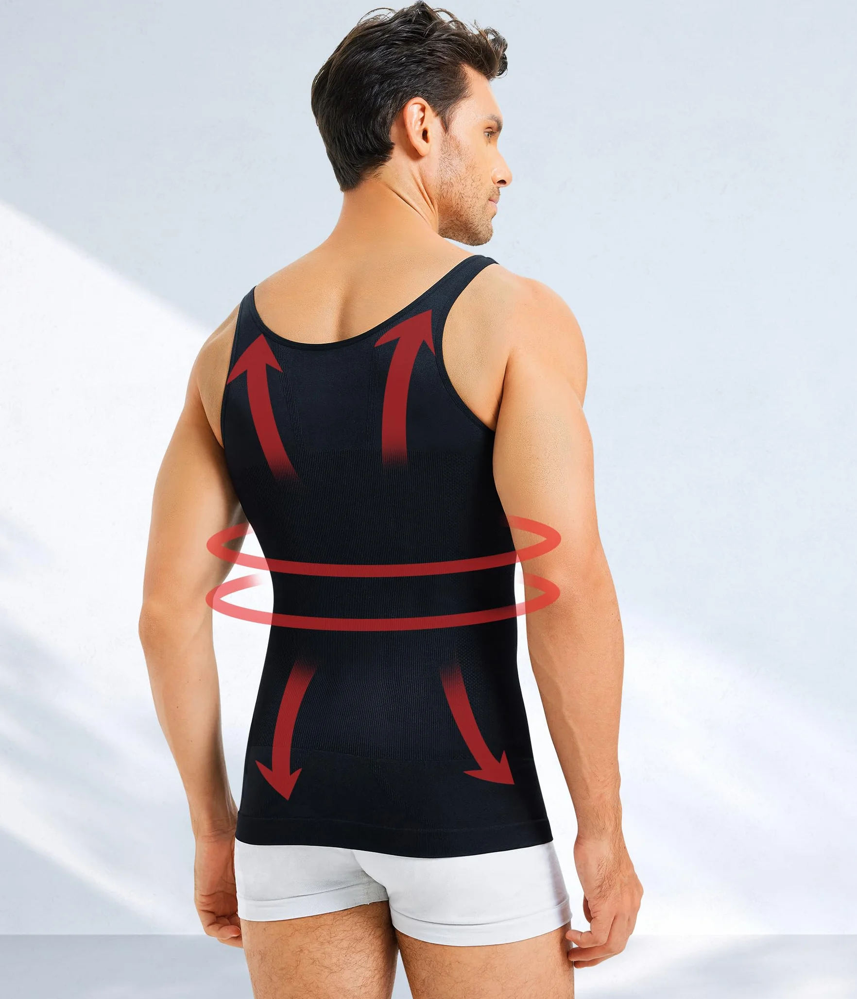 KUMAYES Faja Camiseta Reductora Compresión Hombre Faja Chaleco Hombre Camiseta Reductora Hombre Alta Elasticidad