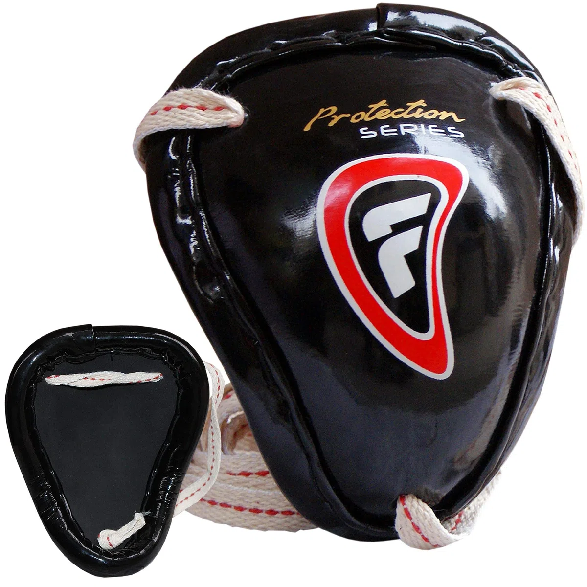 Farabi Sports Protector de Ingle de Metal para Artes Marciales Mixtas, Kickboxing, Color Negro