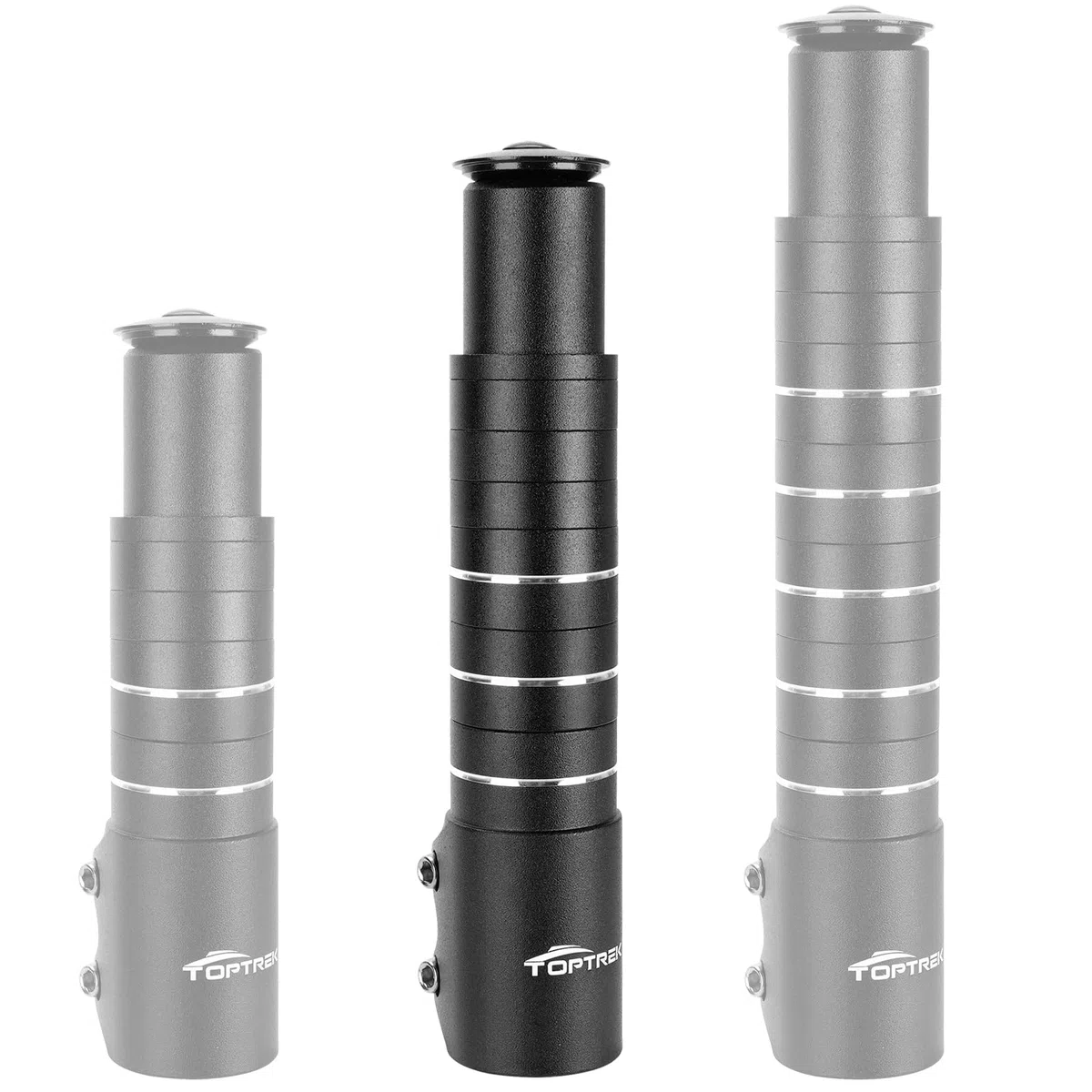 toptrek Elevador de manillar de bicicleta de 28,6 mm / 2,86 cm, elevador de manillar de bicicleta para la salud de la conducción, aluminio para bicicleta de montaña, bicicleta de carretera, bicicleta
