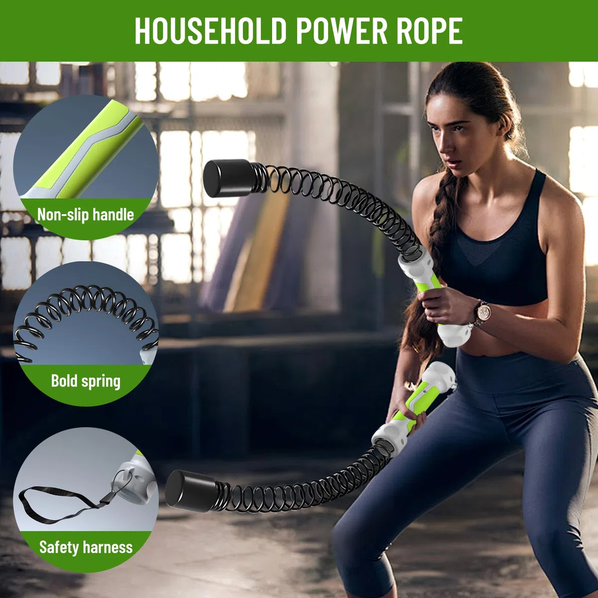 2 Cuerdas de Entrenamiento inalámbricas, Cuerdas con Peso portátiles, inalámbricas, adecuadas para gimnasios domésticos, Entrenamiento HIIT y Ejercicios aeróbicos de bajo Impacto.