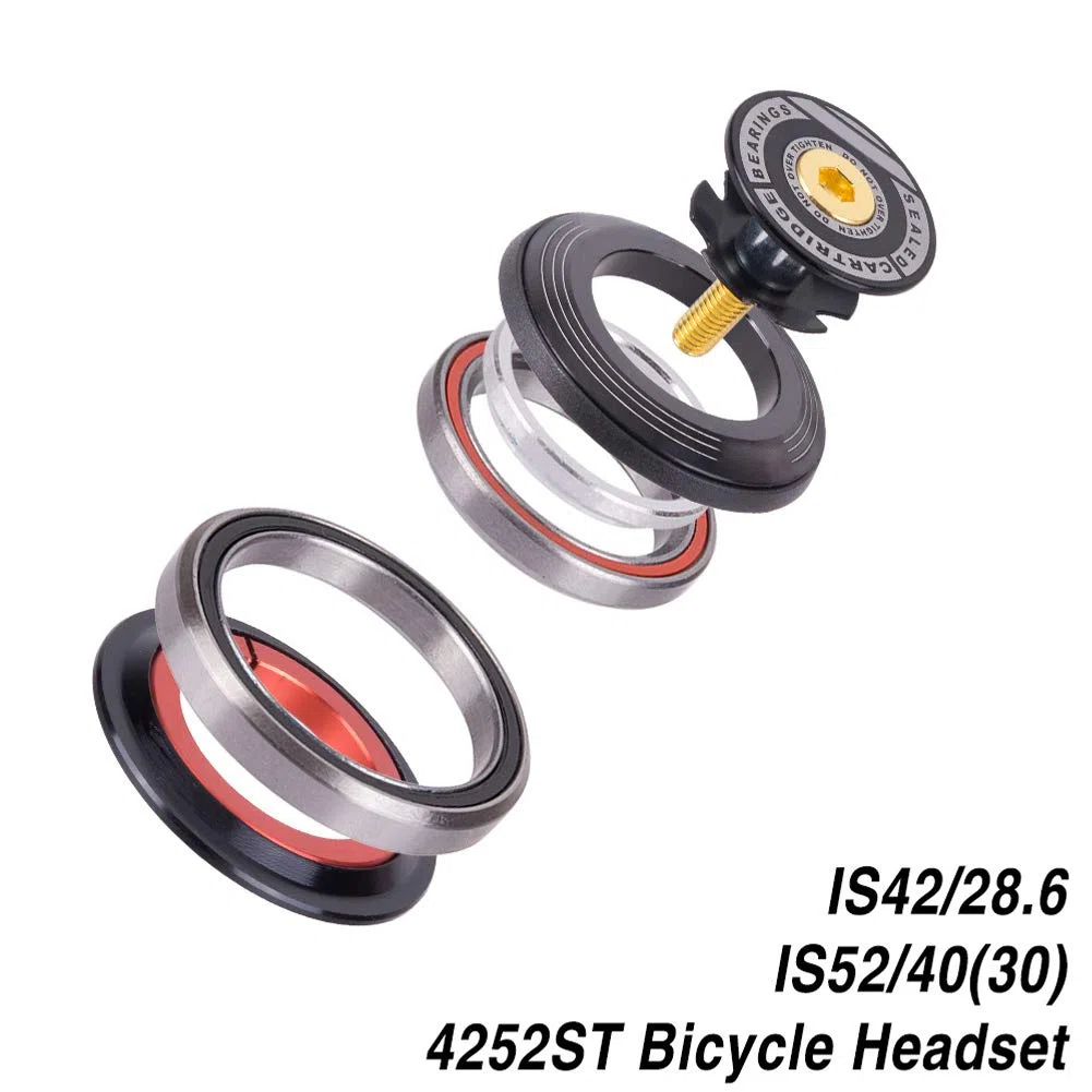 Rodamientos de la horquilla delantera Accesorios, 1set bicicleta delantera tenedor carretera bicicleta auricular, tubo cónico carretera bicicleta auricular fácil instalar 42mm/52mm horquilla delantera